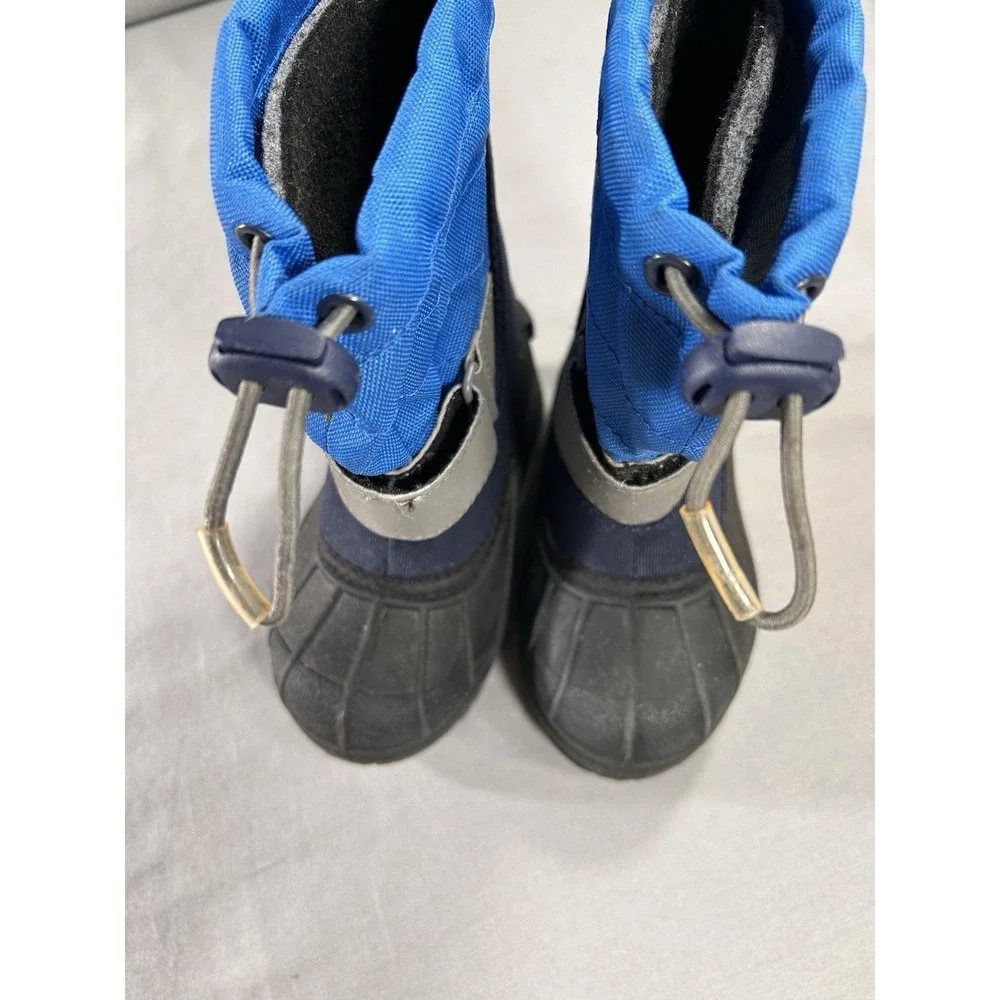 Columbia Powderbug Kids 8 Snow Boot Blue and Black Winter Outdoors‎